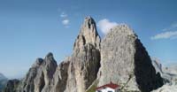 Il Rifugio Fonda sotto la Torre di Wundt 