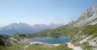 Lago d' Olbe. Sullo sfondo: Monte Siera e gruppo dei Clap