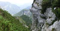 Canalone detritico nei pressi di Forcella di Col Pelos 