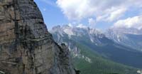 Spiz Nord. Sullo sfondo, da sx: Castello di Moschesin, Tamer, San Sebastiano e Moiazza 