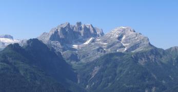 Le Pale di San Martino. In primo piano, Mulaz e Focobon 