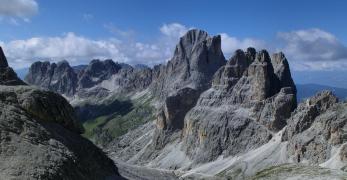 Il Catinaccio Centrale con il Gartl e le Torri del Vaiolet dal Passo Antermoia