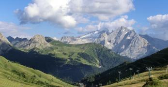 La Val Salei, il Passo Pordoi e la Marmolada