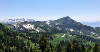 Il Colsent. Sullo sfondo, il Monte Pizzocco