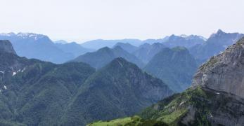 Il Monte Porgeit dalla cima del Monte Zita