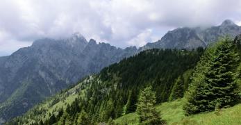 Il Gruppo del Tre Pietre scendendo verso il Bivacco Palia