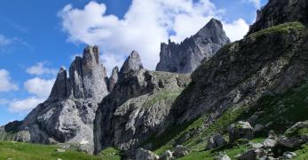 da dx: Cima di Campido, Cima Zopel e Campanile dei Lastei di Focobon