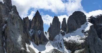 Da sx: Campanile del Focobon, Passo delle Farangole, Torre Quattro Dita, Torre Viennese e Campanile di Valgrande