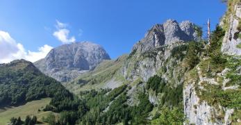 La Creta di Collinetta e la Creta di Collina dal versante ovest del Pal Piccolo 